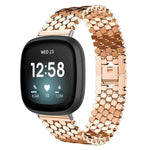 Cinturino per orologio in metallo con texture a squame di pesce xDfind, For Fitbit Versa 4/Versa 3/Sense 2/Sense, For Fitbit Versa 2/Versa/Versa Lite