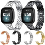 Cinturino per orologio in metallo con texture a squame di pesce xDfind, For Fitbit Versa 4/Versa 3/Sense 2/Sense, For Fitbit Versa 2/Versa/Versa Lite