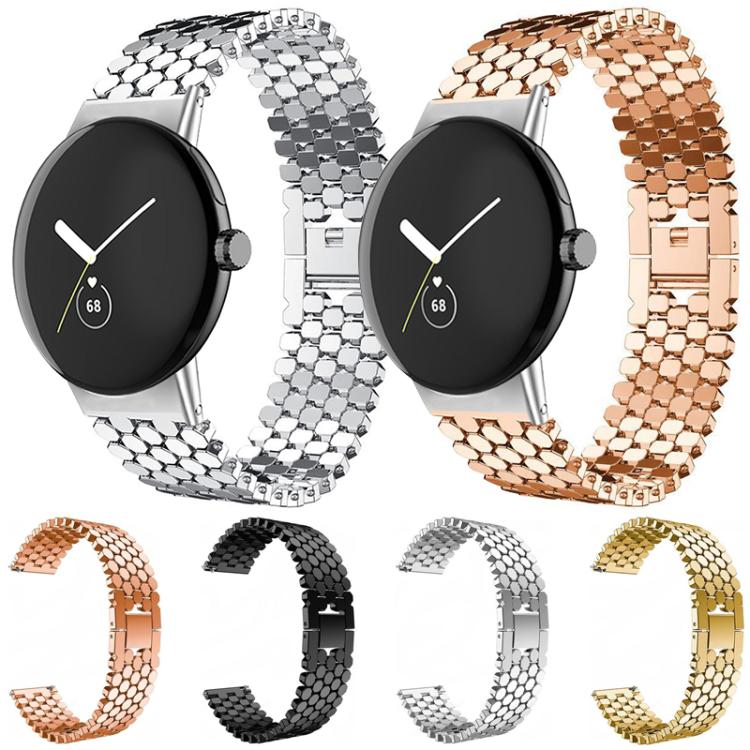 Cinturino per orologio in metallo con texture a squame di pesce xDfind, For Google Pixel Watch 4 / Watch 3 45mm, For Google Pixel Watch 4 / 3 / 2 / 1 41mm