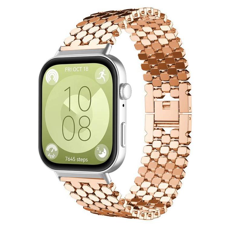 Cinturino per orologio in metallo con texture a squame di pesce xDfind, For Huawei Watch Fit4 / Fit4 Pro / Fit3