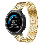 Cinturino per orologio in metallo con texture a squame di pesce xDfind, For Garmin Fenix 8/7X/6X/5X 26mm, For Garmin Fenix 8/7/6/5 22mm, For Garmin Forerunner 235/220/620/630, For Garmin Forerunner 35 / 30 / 35J