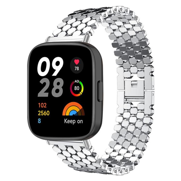 Cinturino per orologio in metallo con texture a squame di pesce xDfind, For Xiaomi Band 10 Pro/9 Pro/Redmi Watch 6/5, For Redmi Watch 3 Active / Watch 3 Lite, For Redmi Watch 3