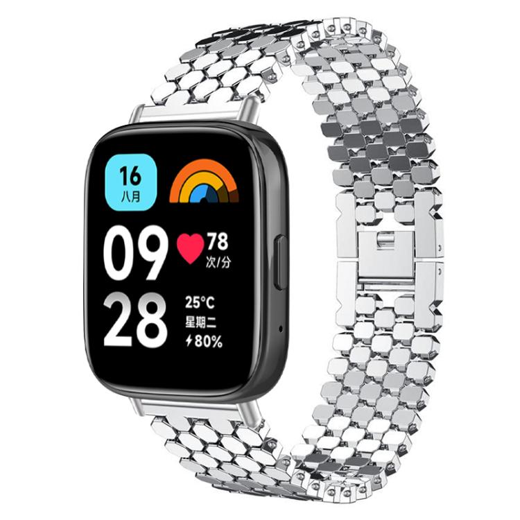 Cinturino per orologio in metallo con texture a squame di pesce xDfind, For Xiaomi Band 10 Pro/9 Pro/Redmi Watch 6/5, For Redmi Watch 3 Active / Watch 3 Lite, For Redmi Watch 3
