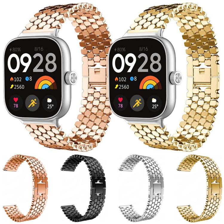 Cinturino per orologio in metallo con texture a squame di pesce xDfind, For Xiaomi Band 10 Pro/9 Pro/Redmi Watch 6/5, For Redmi Watch 3 Active / Watch 3 Lite, For Redmi Watch 3