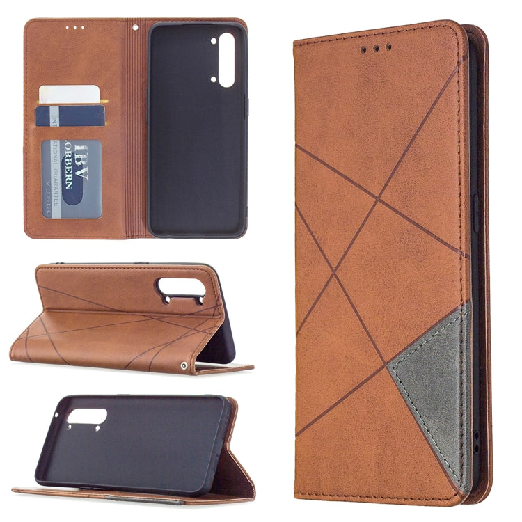 Custodia in pelle magnetica a vibrazione orizzontale con struttura a rombo con supporto, slot per carte e portafoglio, For OPPO Find X2 Lite, For Samsung Galaxy A42 5G