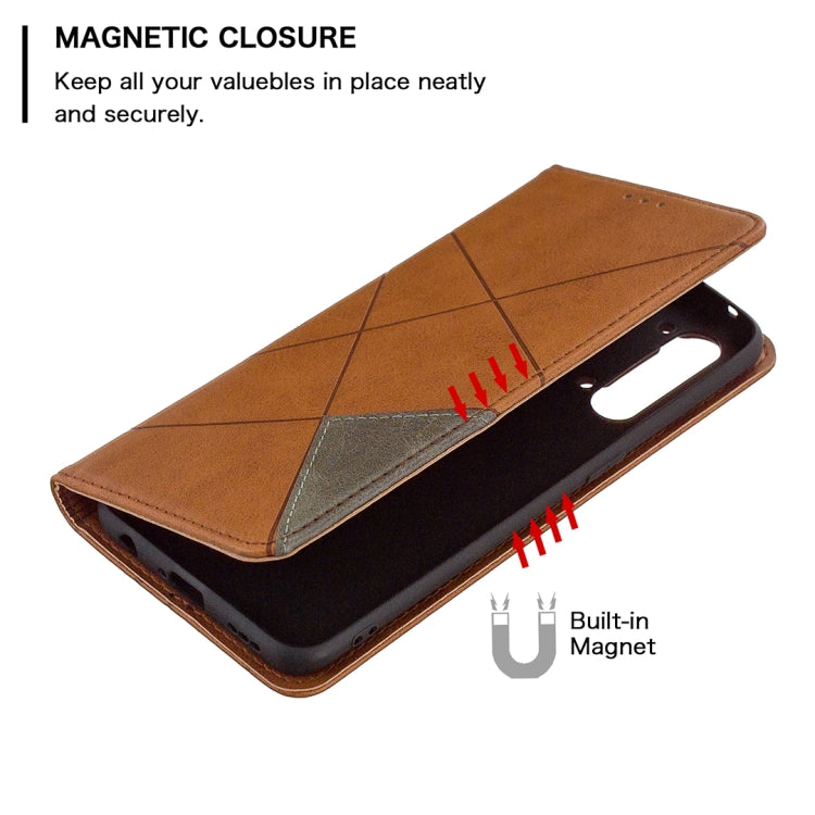 Custodia in pelle magnetica a vibrazione orizzontale con struttura a rombo con supporto, slot per carte e portafoglio, For OPPO Find X2 Lite, For Samsung Galaxy A42 5G