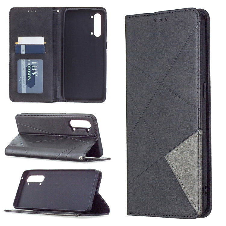 Custodia in pelle magnetica a vibrazione orizzontale con struttura a rombo con supporto, slot per carte e portafoglio, For OPPO Find X2 Lite, For Samsung Galaxy A42 5G