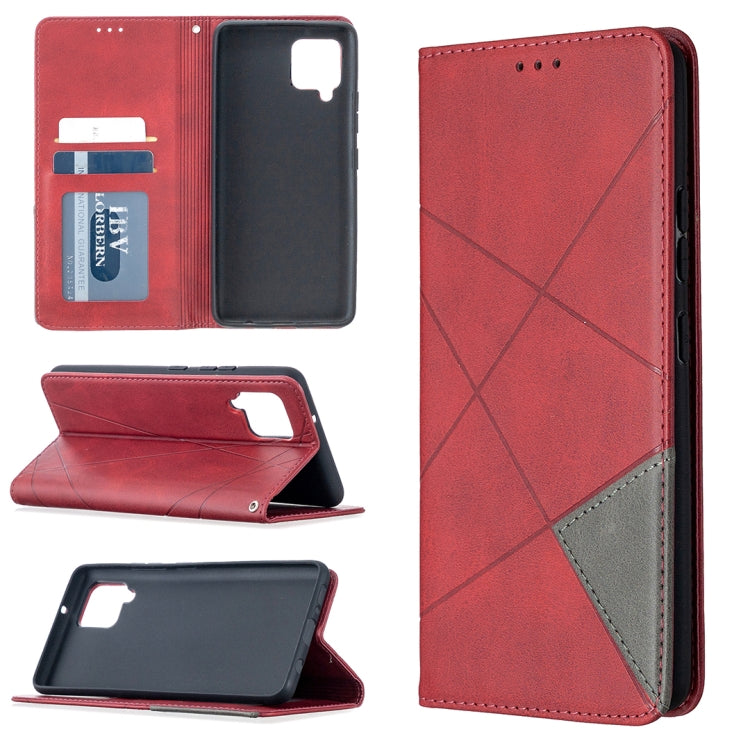 Custodia in pelle magnetica a vibrazione orizzontale con struttura a rombo con supporto, slot per carte e portafoglio, For OPPO Find X2 Lite, For Samsung Galaxy A42 5G