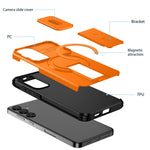 Custodia per telefono con supporto MagSafe scorrevole Camshield, For Samsung Galaxy S24+ 5G, For Samsung Galaxy S23 Ultra 5G, For Samsung Galaxy S23+ 5G