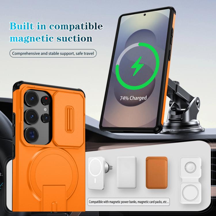 Custodia per telefono con supporto MagSafe scorrevole Camshield, For Samsung Galaxy S25 Ultra 5G, For Samsung Galaxy S24 FE 5G, For Samsung Galaxy S24 Ultra 5G