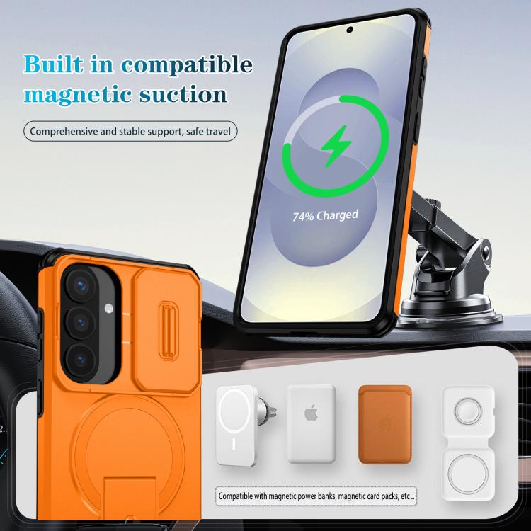 Custodia per telefono con supporto MagSafe scorrevole Camshield, For Samsung Galaxy S26+ 5G, For Samsung Galaxy S26 Ultra 5G, For Samsung Galaxy S26 5G