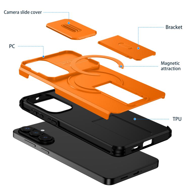 Custodia per telefono con supporto MagSafe scorrevole Camshield, For Samsung Galaxy S26+ 5G, For Samsung Galaxy S26 Ultra 5G, For Samsung Galaxy S26 5G