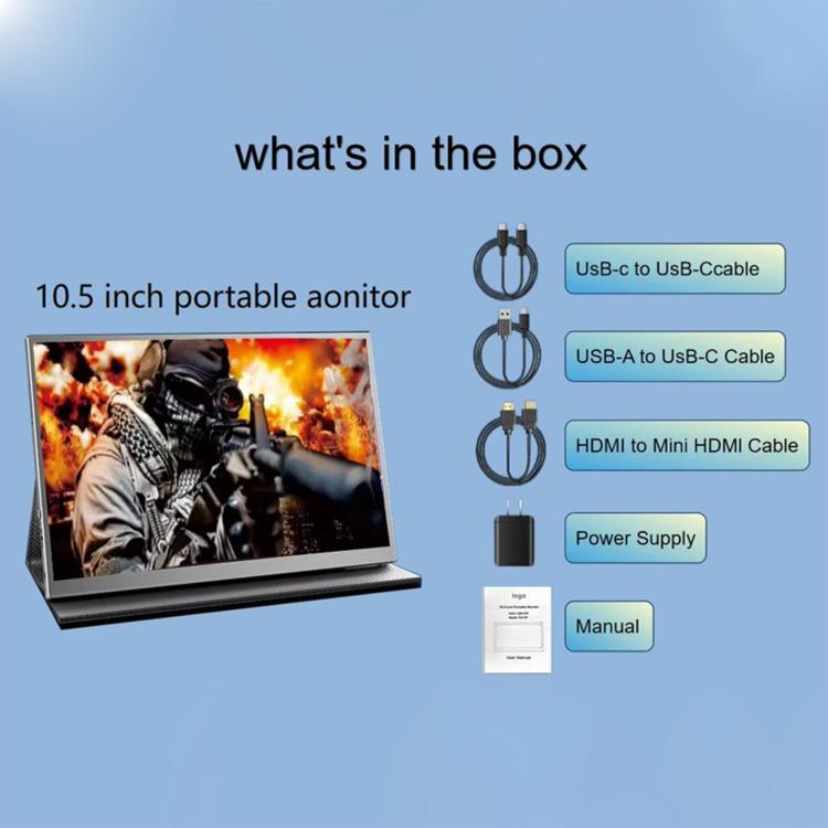Monitor portatile IPS 10,5 pollici con HDMI e Type-C