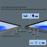 P105A01D 10.5 inch IPS Portable Monitor with HD / Type-C Extend, US Plug, 10.5 inch