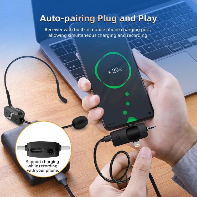 Cuffie wireless Yanmai GF13 2.4G con microfono a riduzione rumore