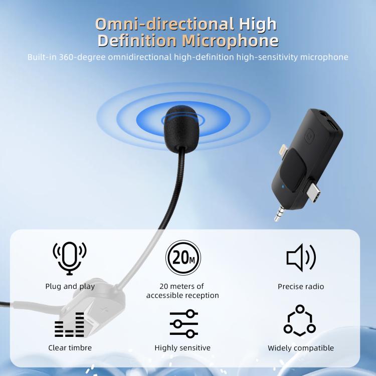 Cuffie wireless Yanmai GF13 2.4G con microfono a riduzione rumore