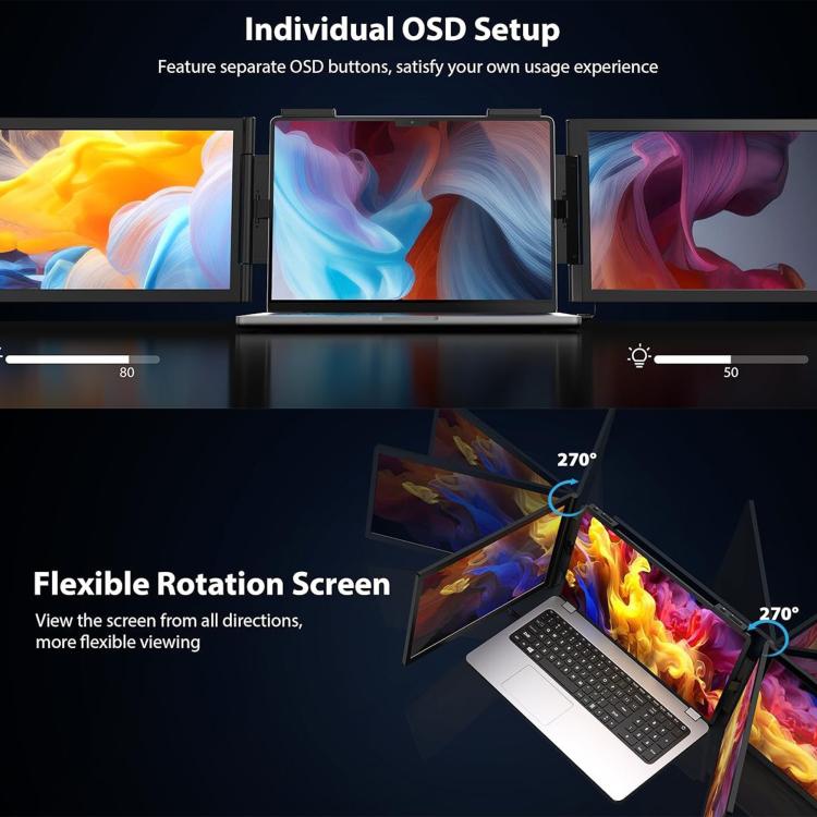 Z140A01D 14-inch 1080P Dual-screen Portable Monitor for Laptop Expansion, 14 inch 1080P