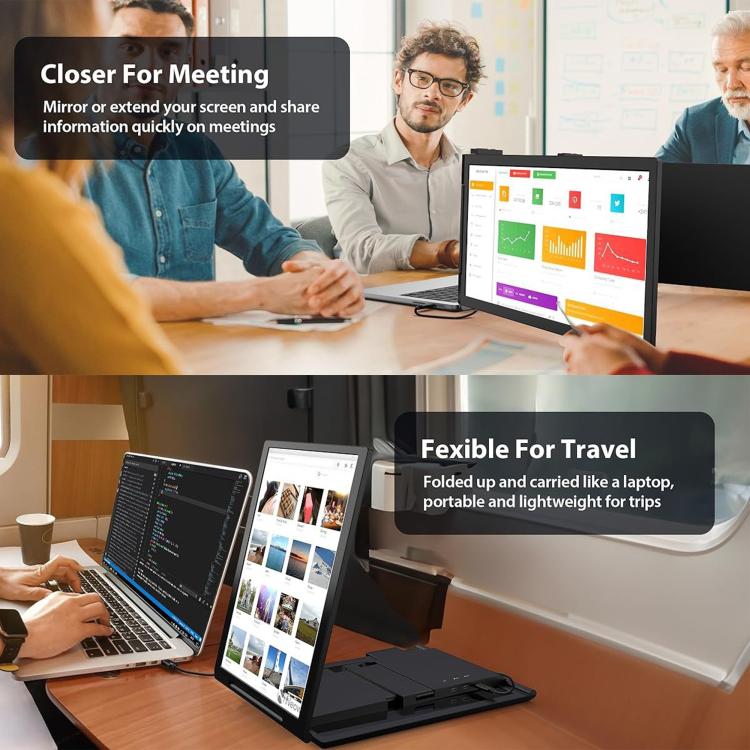 Z140A01D 14-inch 1080P Dual-screen Portable Monitor for Laptop Expansion, 14 inch 1080P