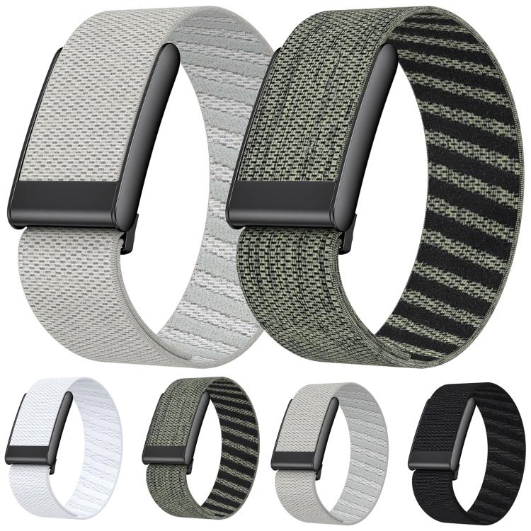 Cinturino per orologio sportivo xDfind in nylon elastico con motivo twill e fibbia nera, ideale per lo sport., For WHOOP 5.0 Standard Version