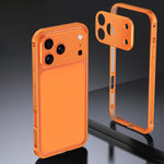 Custodia Armor con telaio in metallo antiscivolo su entrambi i lati e copriobiettivo., For iPhone 17 Pro Max, For iPhone 17 Pro, For iPhone 17, For iPhone 16 Pro Max