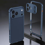 Custodia Armor con telaio in metallo antiscivolo su entrambi i lati e copriobiettivo., For iPhone 17 Pro Max, For iPhone 17 Pro, For iPhone 17, For iPhone 16 Pro Max