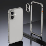 Custodia Armor con telaio in metallo antiscivolo su entrambi i lati e copriobiettivo., For iPhone 17 Pro Max, For iPhone 17 Pro, For iPhone 17, For iPhone 16 Pro Max