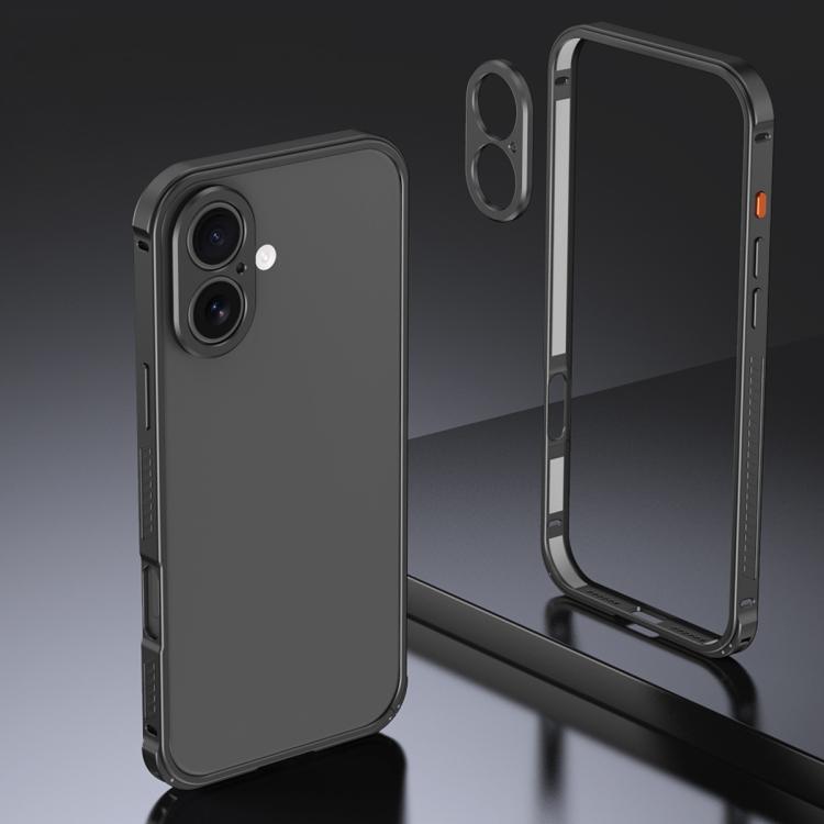 Custodia Armor con telaio in metallo antiscivolo su entrambi i lati e copriobiettivo., For iPhone 17 Pro Max, For iPhone 17 Pro, For iPhone 17, For iPhone 16 Pro Max