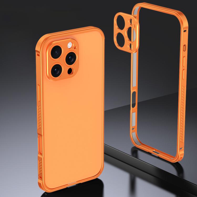 Custodia Armor con telaio in metallo antiscivolo su entrambi i lati e copriobiettivo., For iPhone 17 Pro Max, For iPhone 17 Pro, For iPhone 17, For iPhone 16 Pro Max