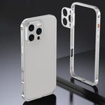 Custodia Armor con telaio in metallo antiscivolo su entrambi i lati e copriobiettivo., For iPhone 16 Pro, For iPhone 16