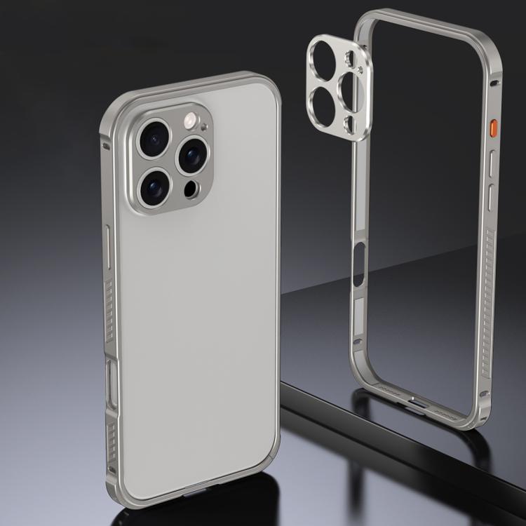 Custodia Armor con telaio in metallo antiscivolo su entrambi i lati e copriobiettivo., For iPhone 16 Pro, For iPhone 16