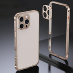 Custodia Armor con telaio in metallo antiscivolo su entrambi i lati e copriobiettivo., For iPhone 16 Pro, For iPhone 16