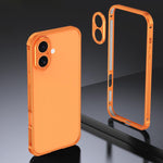 Custodia Armor con telaio in metallo antiscivolo su entrambi i lati e copriobiettivo., For iPhone 16 Pro, For iPhone 16