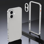 Custodia Armor con telaio in metallo antiscivolo su entrambi i lati e copriobiettivo., For iPhone 16 Pro, For iPhone 16