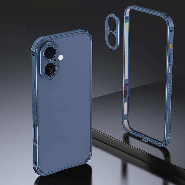 Custodia Armor con telaio in metallo antiscivolo su entrambi i lati e copriobiettivo., For iPhone 16 Pro, For iPhone 16