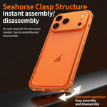 Custodia Armor con telaio in metallo antiscivolo su entrambi i lati e copriobiettivo., For iPhone 16 Pro, For iPhone 16