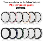 Cover protettiva per orologio xDfind con pellicola temperata integrata e finitura satinata in PC., For Samsung Galaxy Watch8 44mm, For Samsung Galaxy Watch8 40mm