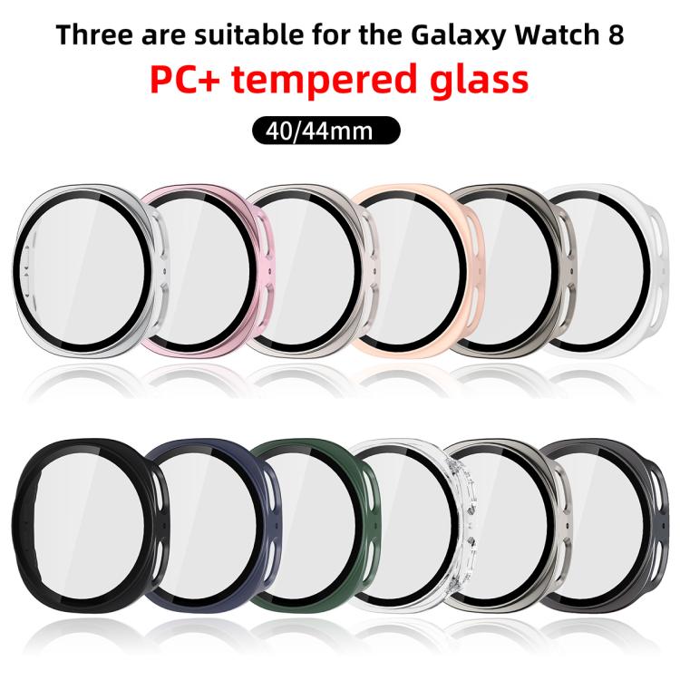 Cover protettiva per orologio xDfind con pellicola temperata integrata e finitura satinata in PC., For Samsung Galaxy Watch8 44mm, For Samsung Galaxy Watch8 40mm