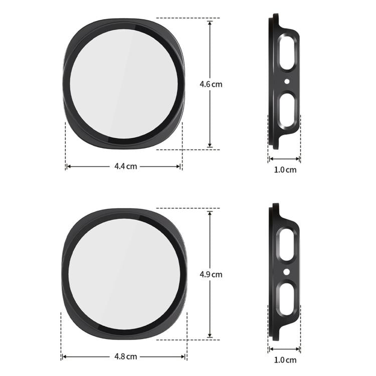Cover protettiva per orologio xDfind con pellicola temperata integrata e finitura satinata in PC., For Samsung Galaxy Watch8 44mm, For Samsung Galaxy Watch8 40mm