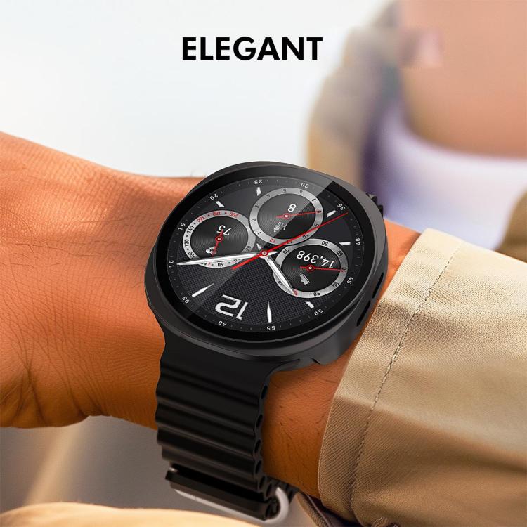 Cover protettiva per orologio xDfind con pellicola temperata integrata e finitura satinata in PC., For Samsung Galaxy Watch8 44mm, For Samsung Galaxy Watch8 40mm