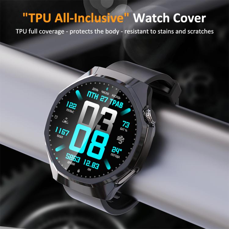Cover protettiva per orologio xDfind con pellicola temperata e TPU integrato., For Huawei Watch GT 6 Pro 46mm, For Huawei Watch GT 6 46mm