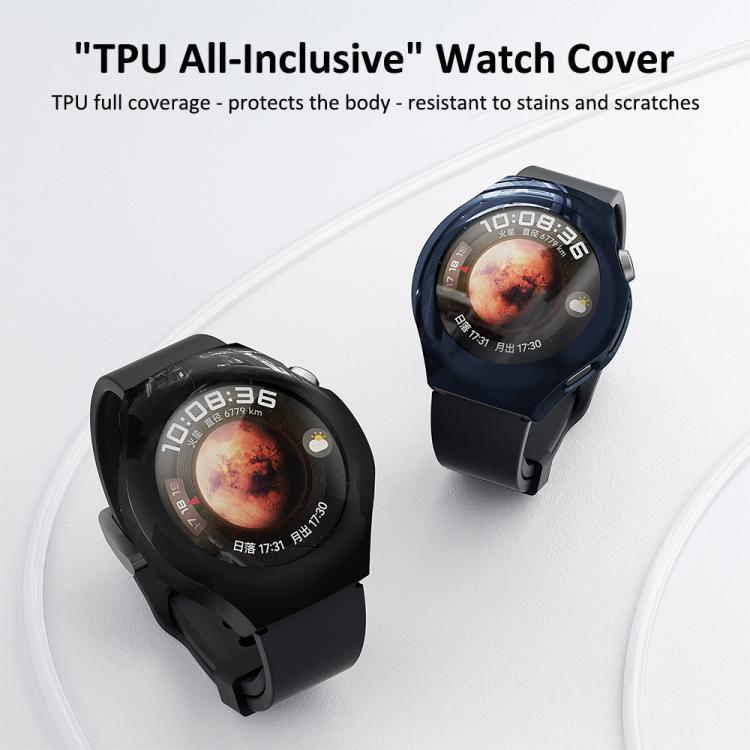 Cover protettiva per orologio xDfind con pellicola temperata e TPU integrato., For Huawei Watch 5 42mm, For Huawei Watch 5 46mm