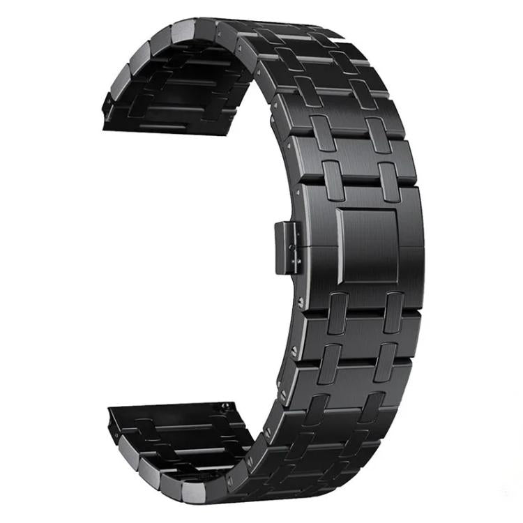 Cinturino per orologio in lega di titanio con fibbia a farfalla., 22mm