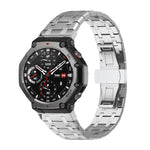 Cinturino per orologio in lega di titanio con fibbia a farfalla., For  Amazfit T-Rex 3, For  Amazfit T-Rex 2, For Amazfit T-Rex Pro
