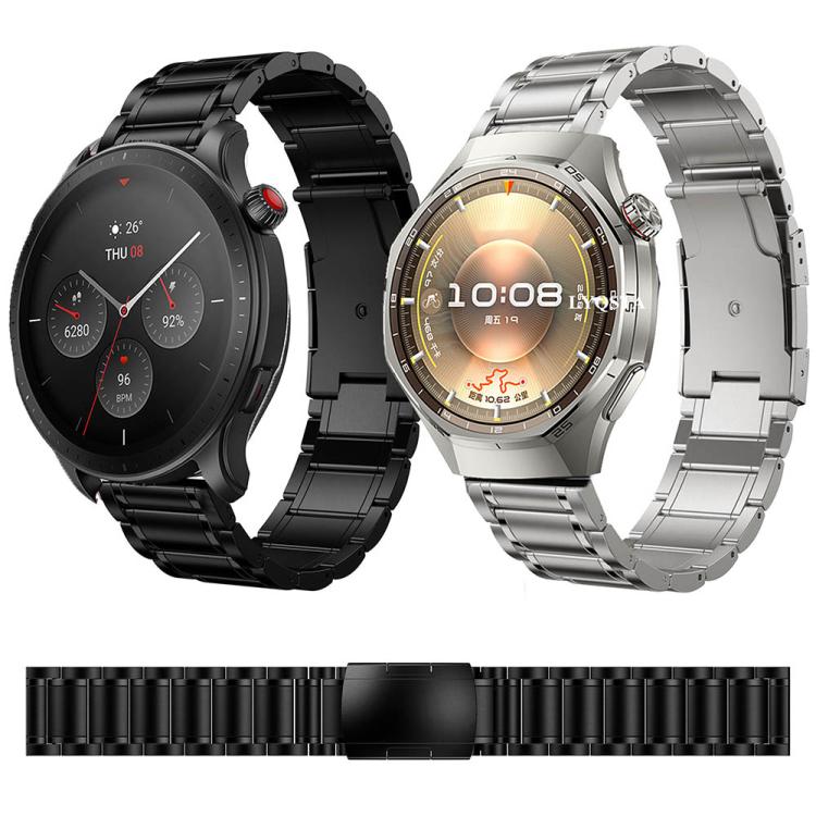 Cinturino per orologio in lega di titanio con fibbia a tartaruga e cinque perline, 22mm