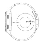 Cinturino per orologio in lega di titanio con fibbia a tartaruga e cinque perline, 22mm