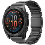 Cinturino per orologio in lega di titanio con fibbia magnetica Norman integrata a una sola perlina, For Garmin 26mm