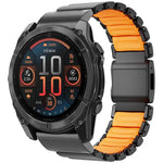 Cinturino per orologio in lega di titanio con fibbia magnetica Norman integrata a una sola perlina, For Garmin 26mm