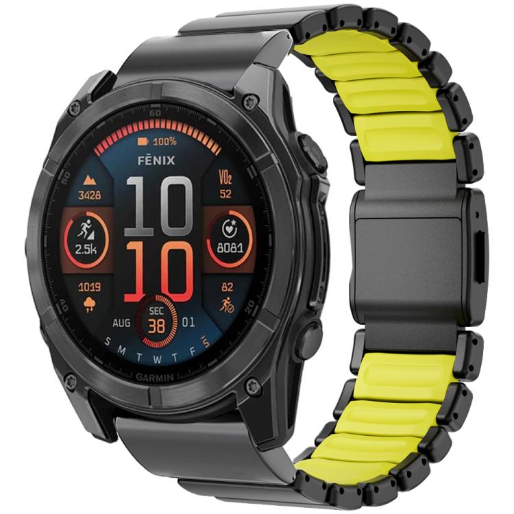 Cinturino per orologio in lega di titanio con fibbia magnetica Norman integrata a una sola perlina, For Garmin 26mm