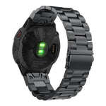 Cinturino per orologio in lega di titanio con fibbia piatta integrata a tre perline e sgancio rapido., For Garmin 22mm, For Garmin 26mm, For Garmin 20mm