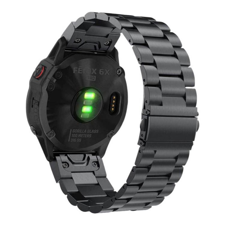 Cinturino per orologio in lega di titanio con fibbia piatta integrata a tre perline e sgancio rapido., For Garmin 22mm, For Garmin 26mm, For Garmin 20mm